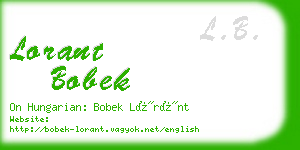 lorant bobek business card